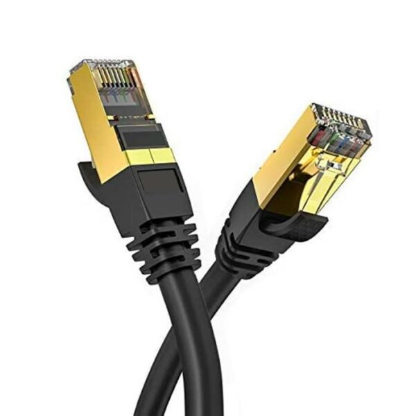 0.5m CAT7 High Speed Shielded Ethernet Cable 1000MHz 10Gbps  RJ45 - Black