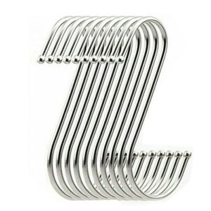 10 Small Stainless Steel S Hooks, For Kitchen Utensil, Hanging Clothes