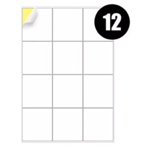 A4 Label Sheets 12 Labels