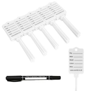 Locking Key Tags white