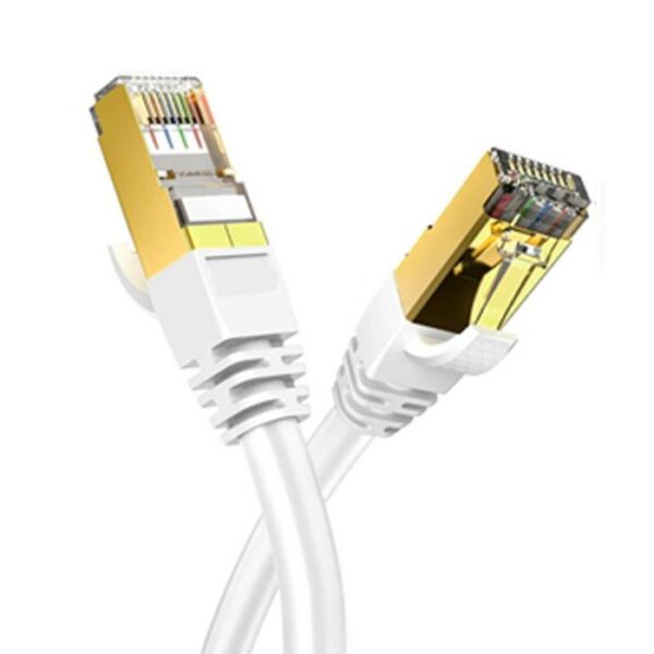 7.5m CAT7 High Speed Shielded Ethernet Cable 1000MHz 10Gbps  RJ45 - White