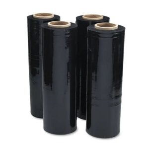 6 Rolls Extended Core Black Pallet Wrap 400mm x 110m (17 mu)
