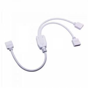 1 to 2 Way 5 Pin 12mm LED Splitter 3528 5050 RGB Strip Wire Connector Female Cable Light