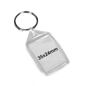 Plastic Photo Insert Keyring