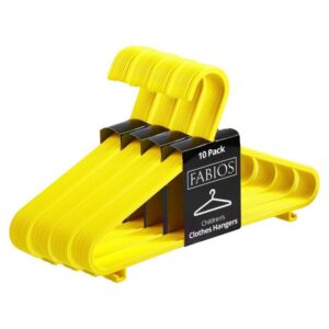 Yellow Plastic Children Clothes Hangers