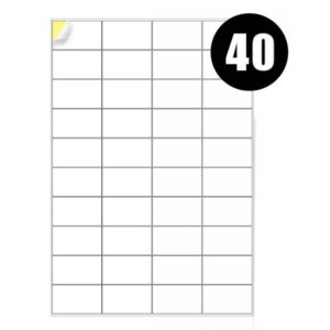 A4 Label Sheets 40 Label