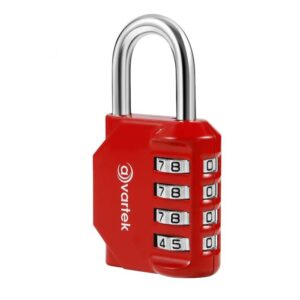 Aluminium Combination Red Padlock