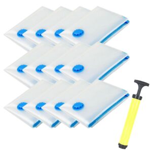 10-Pack Heavy-Duty Vacuum Storage Space Saver Bags with Pump – Medium (90cm x 50cm) for Home Storage