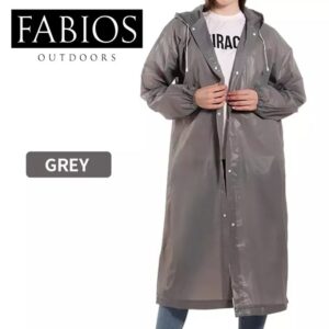 Waterproof Grey Poncho Raincoat for Men / Women