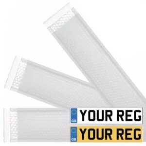 White Bubble Number Plate