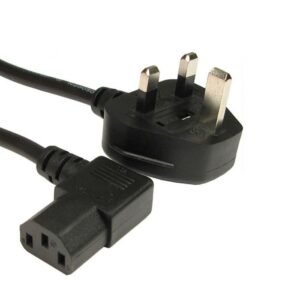 1.8m Right Angle Angled Power Cord Uk Plug to IEC C13 Cable Kettle Main UK Lead