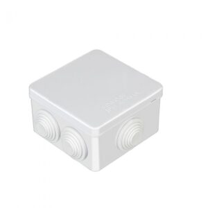 IP55 Waterproof White Surface Junction Box – 85 × 85 × 50mm