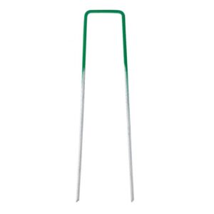 150mm Green/Silver Galvanised Grass Pins – Heavy-Duty Garden Fixing Pegs