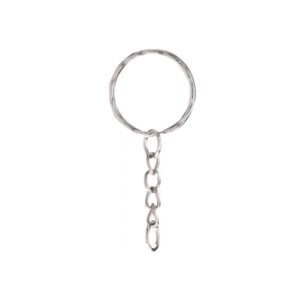 25mm Split Keyring with Chain – Heavy-Duty Metal Key Ring