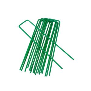 150mm Green Galvanised Grass Pins – Pack of 100