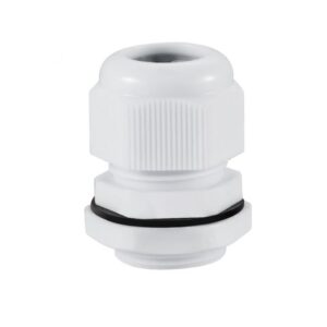 PG16 IP68 Cable Gland 10–13mm with Locknut | White 22.5mm Conduit