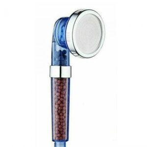 H & J: Ionic Hand-Held 3-SPRAY BLUE SHOWER HEAD SHOWER FILTER