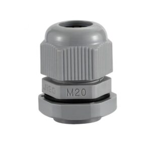 M20 IP68 Cable Gland 6–12mm with Locknut | Grey 20mm Conduit