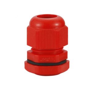 M20 IP68 Cable Gland 6–12mm with Locknut | Red 20mm Conduit