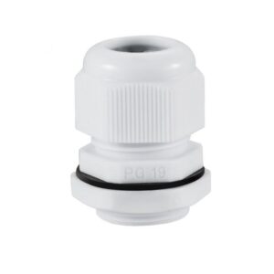 PG19 IP68 Cable Gland 12–16mm with Locknut | White 24mm Conduit