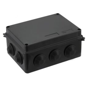 IP65 Waterproof Black Surface-Mounted Junction Box – 150 × 110 × 70mm Weatherproof Enclosure
