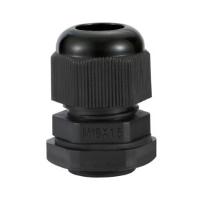 M18 IP68 Nylon Cable Gland 5–10mm with Locknut