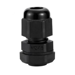 M12 IP68 Cable Gland 3–6.5mm with Locknut | White 12mm Conduit