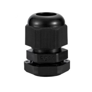 PG11 IP68 Cable Gland 5–10mm with Locknut | Black 18.5mm Conduit