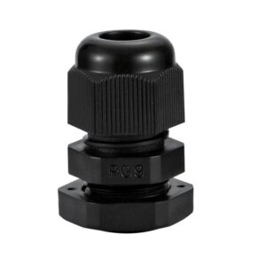 PG9 IP68 Cable Gland 4–8mm with Locknut | Black 15.2mm Conduit