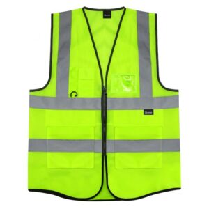 Class 2 Safety Vest/Yellow Hi-Vis Vest Small, High-Visibility Waistcoat