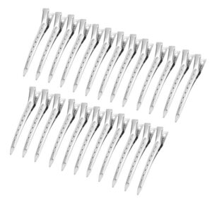 24 Silver Metal Hairdressing Curl Hair Clips