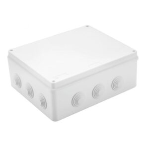IP65 Waterproof White Surface-Mounted Junction Box – 300 × 250 × 120mm Electrical Enclosure