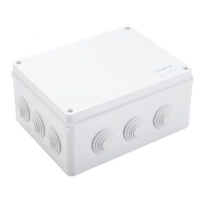 IP65 Waterproof White Surface-Mounted Junction Box – 255 × 200 × 120mm Electrical Box