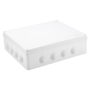 IP65 Waterproof White Surface-Mounted Junction Box – 400 × 350 × 120mm Heavy-Duty Enclosure