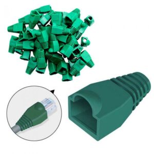 RJ45 Ethernet Cable Boots | Green | 100 Pack