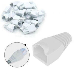 RJ45 Ethernet Cable Boots | White | 100 Pack