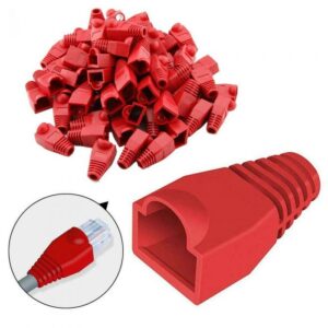 RJ45 Ethernet Cable Boots | Red 100 Pack