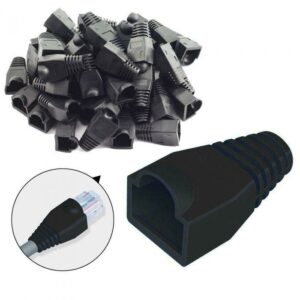 RJ45 Ethernet Cable Boots | Black | 100 Pack
