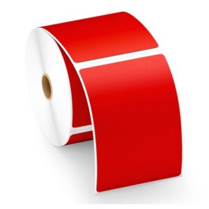 500/Roll Zebra Toshiba Citizen 6x4 Red Direct Thermal Labels 4x6" 100 x 150mm | EPOS & POS Compatible