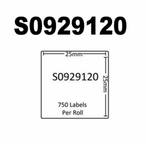 Compatible Dymo S0929120 White Square Labels – 25 × 25mm, 750 Labels, Permanent Adhesive