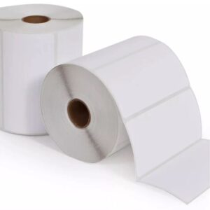 White Thermal Direct Printer Labels, 60 x 35 mm, 400 per roll, compatible with EPOS and POS