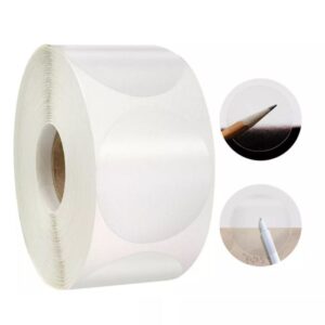 Sticky Adhesive Circle Wafer Seal Labels, 50mm Clear Transparent Round Stickers