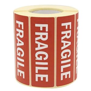 Postage stickers, fragile parcel labels, 89 x 32 mm, permanent self-adhesive