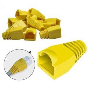 RJ45 Ethernet Cable Boots | Yellow | 100 Pack
